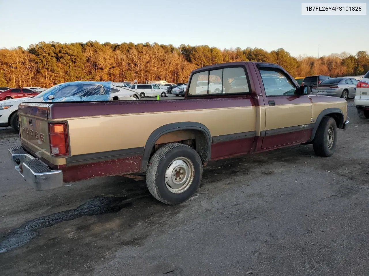 1993 Dodge Dakota VIN: 1B7FL26Y4PS101826 Lot: 86332154