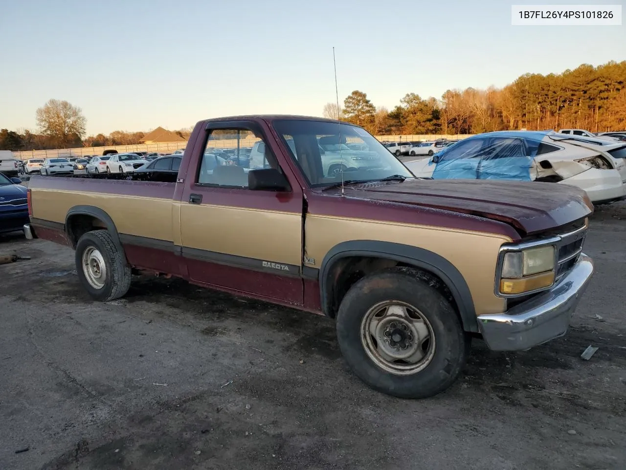 1993 Dodge Dakota VIN: 1B7FL26Y4PS101826 Lot: 86332154