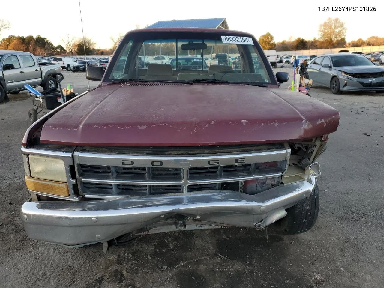 1993 Dodge Dakota VIN: 1B7FL26Y4PS101826 Lot: 86332154