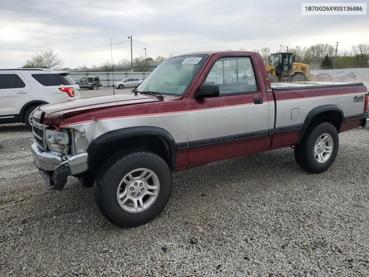 1995 Dodge Dakota VIN: 1B7GG26X9SS136886 Lot: 53092415