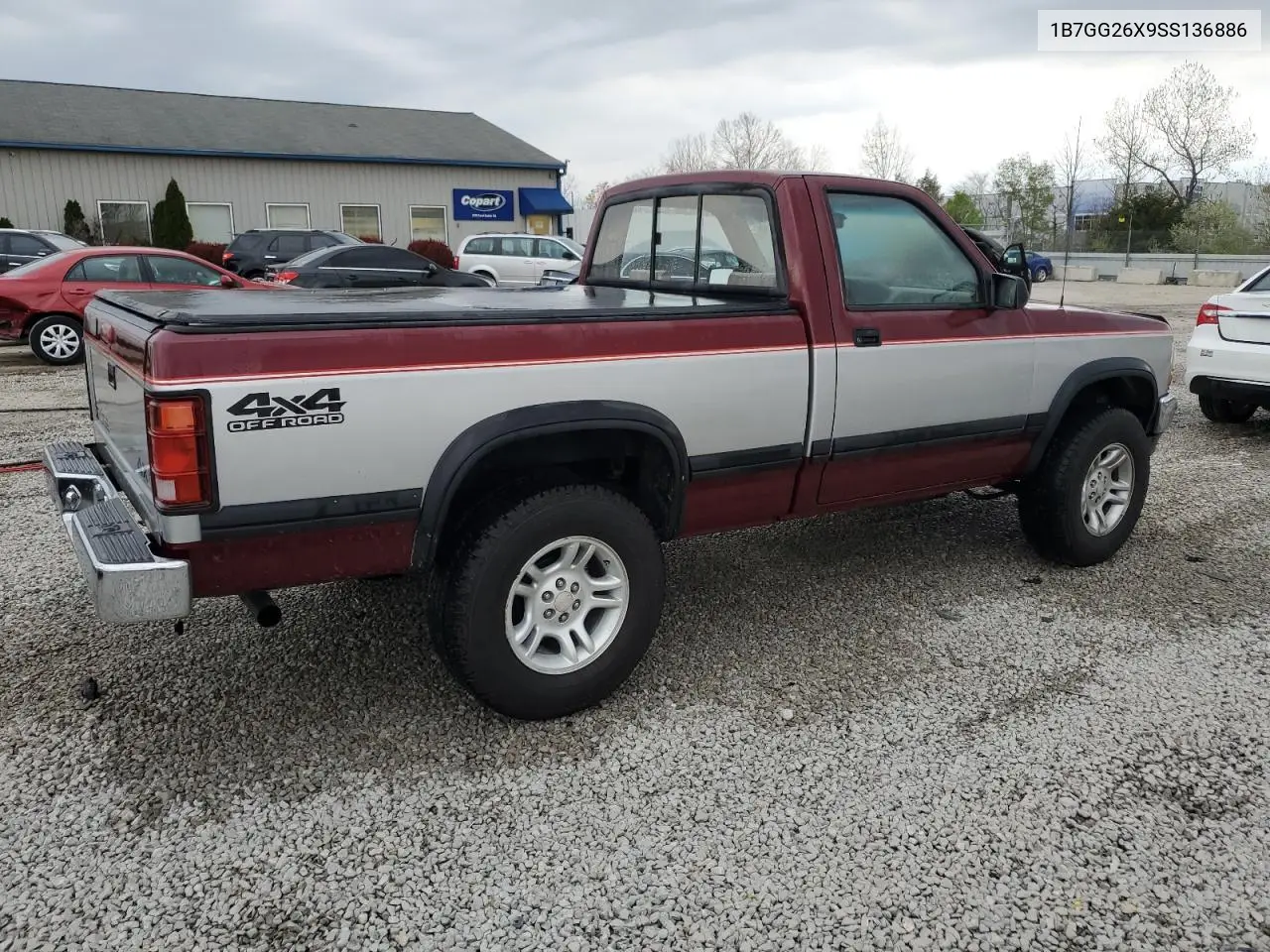 1995 Dodge Dakota VIN: 1B7GG26X9SS136886 Lot: 53092415