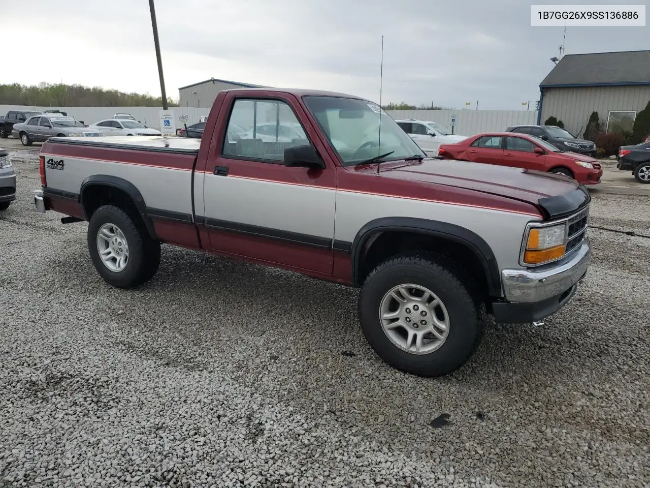 1995 Dodge Dakota VIN: 1B7GG26X9SS136886 Lot: 53092415