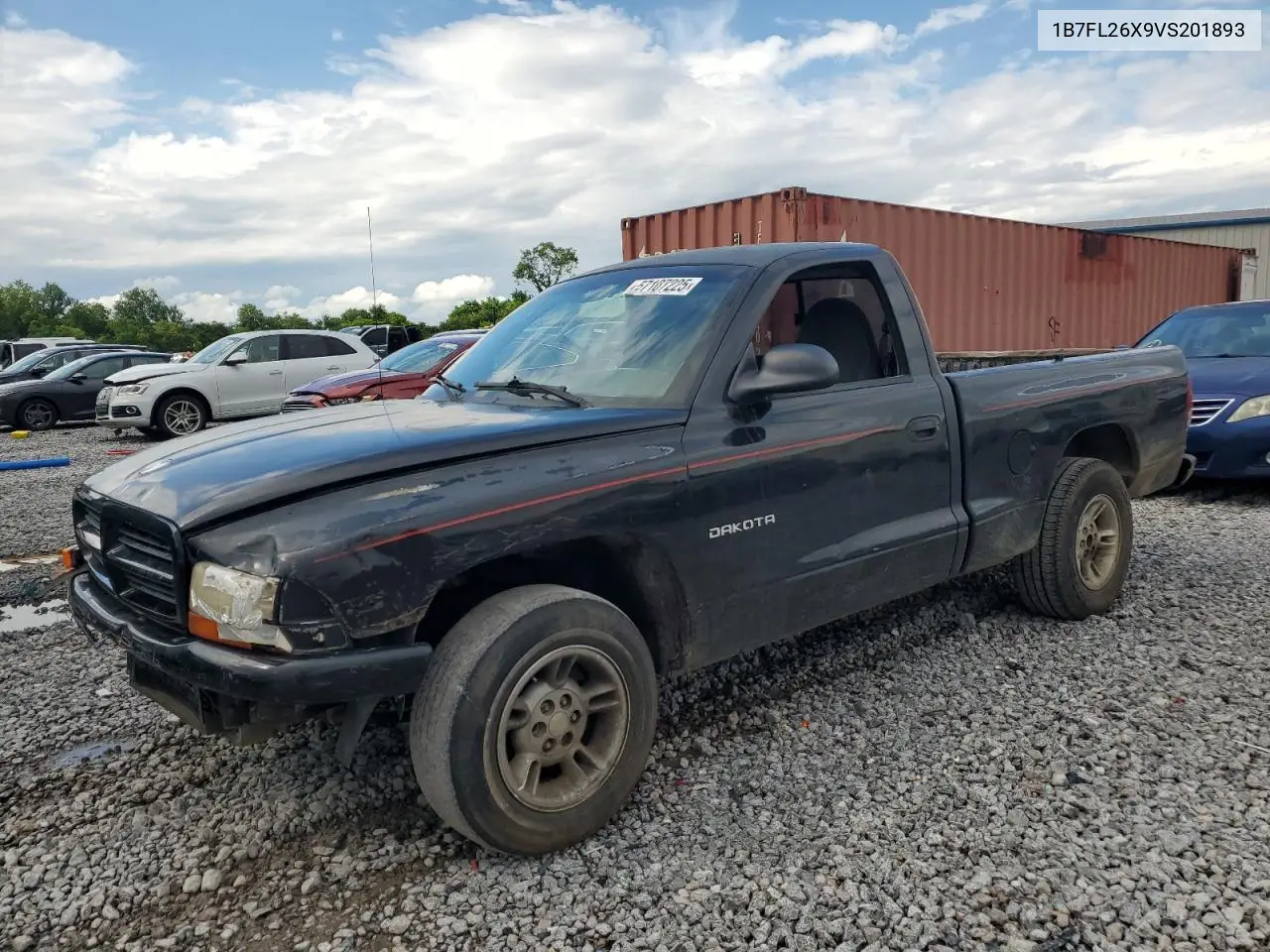 1997 Dodge Dakota VIN: 1B7FL26X9VS201893 Lot: 57107225