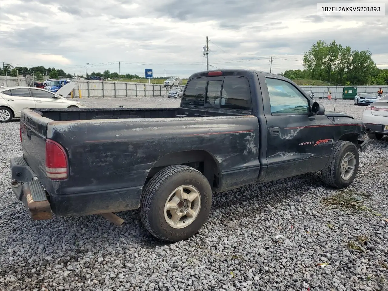 1997 Dodge Dakota VIN: 1B7FL26X9VS201893 Lot: 57107225
