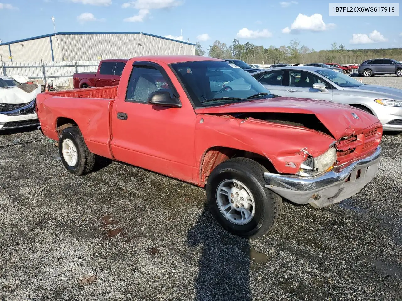 1998 Dodge Dakota VIN: 1B7FL26X6WS617918 Lot: 51528255