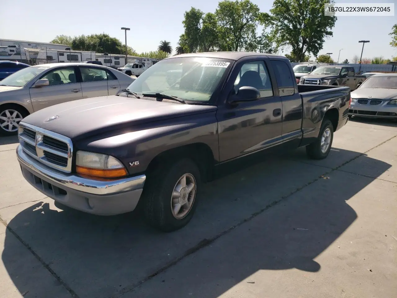 1998 Dodge Dakota VIN: 1B7GL22X3WS672045 Lot: 52253895