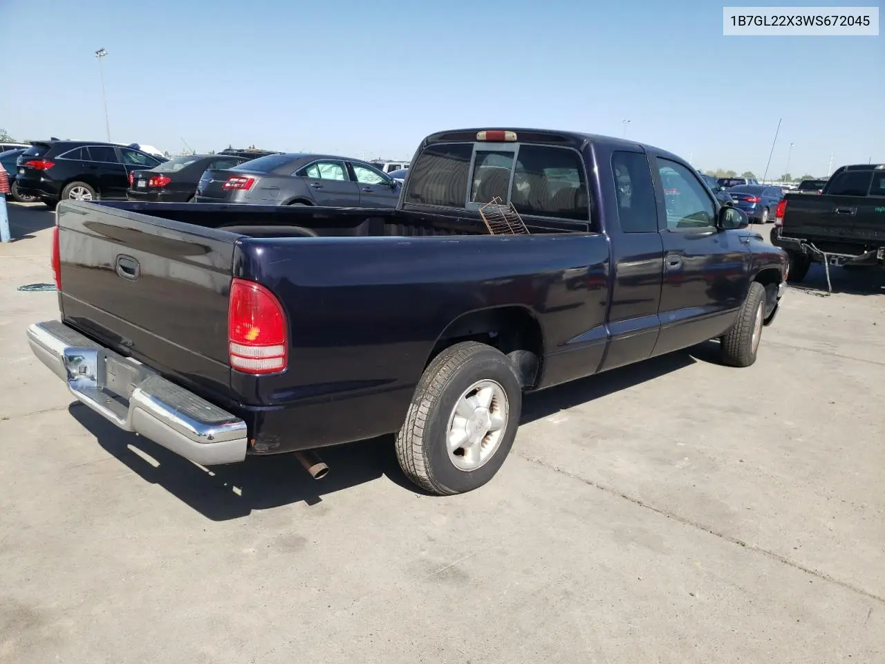 1998 Dodge Dakota VIN: 1B7GL22X3WS672045 Lot: 52253895