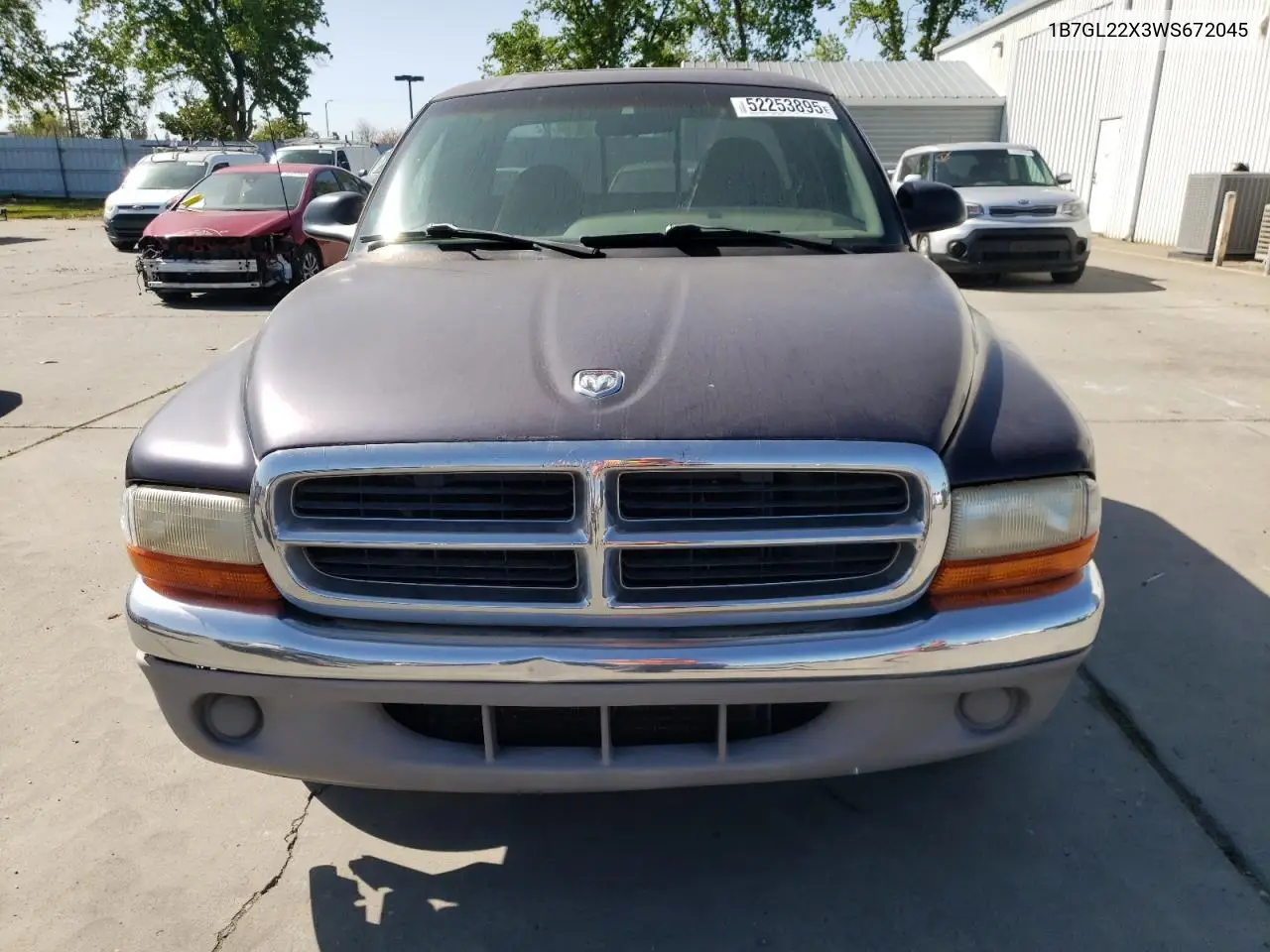 1998 Dodge Dakota VIN: 1B7GL22X3WS672045 Lot: 52253895