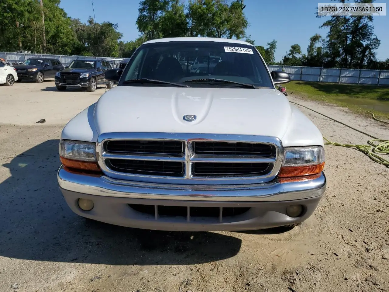 1998 Dodge Dakota VIN: 1B7GL22X7WS691150 Lot: 52904105