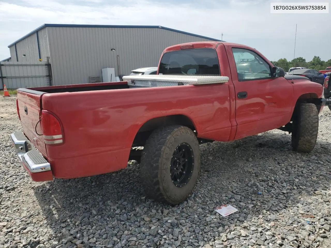 1998 Dodge Dakota VIN: 1B7GG26X5WS753854 Lot: 57213765