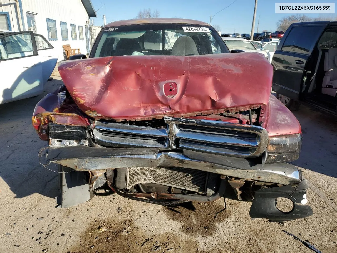 1999 Dodge Dakota VIN: 1B7GL22X6XS165559 Lot: 42640735