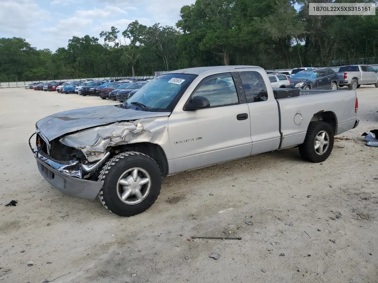 1999 Dodge Dakota VIN: 1B7GL22X5XS315161 Lot: 51905605