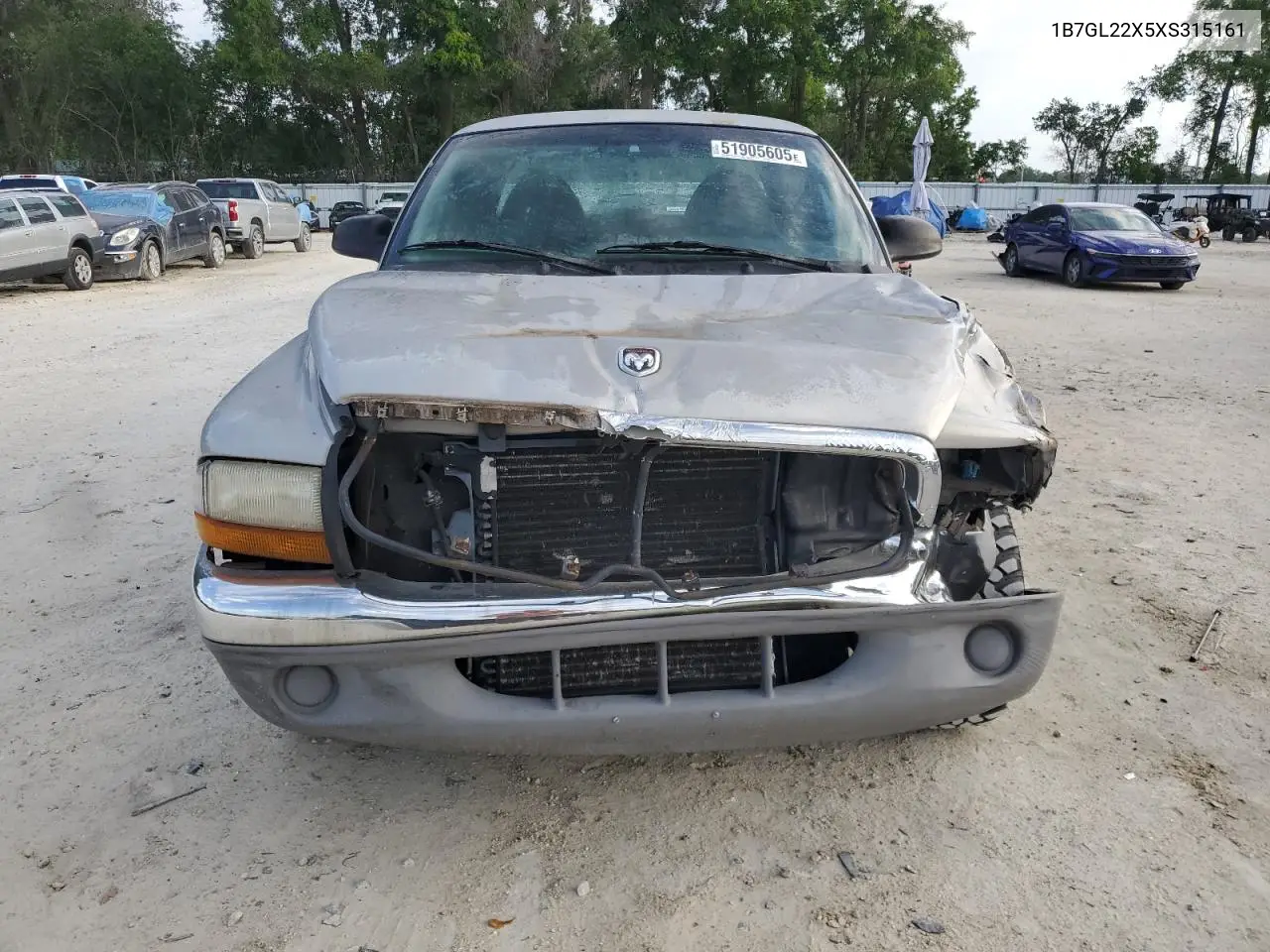 1999 Dodge Dakota VIN: 1B7GL22X5XS315161 Lot: 51905605