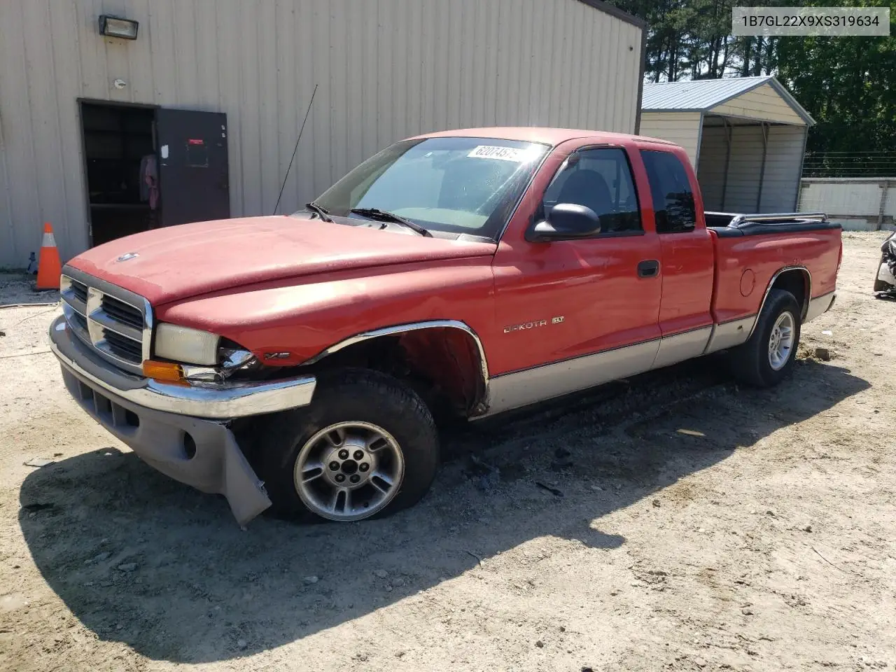 1999 Dodge Dakota VIN: 1B7GL22X9XS319634 Lot: 62074575