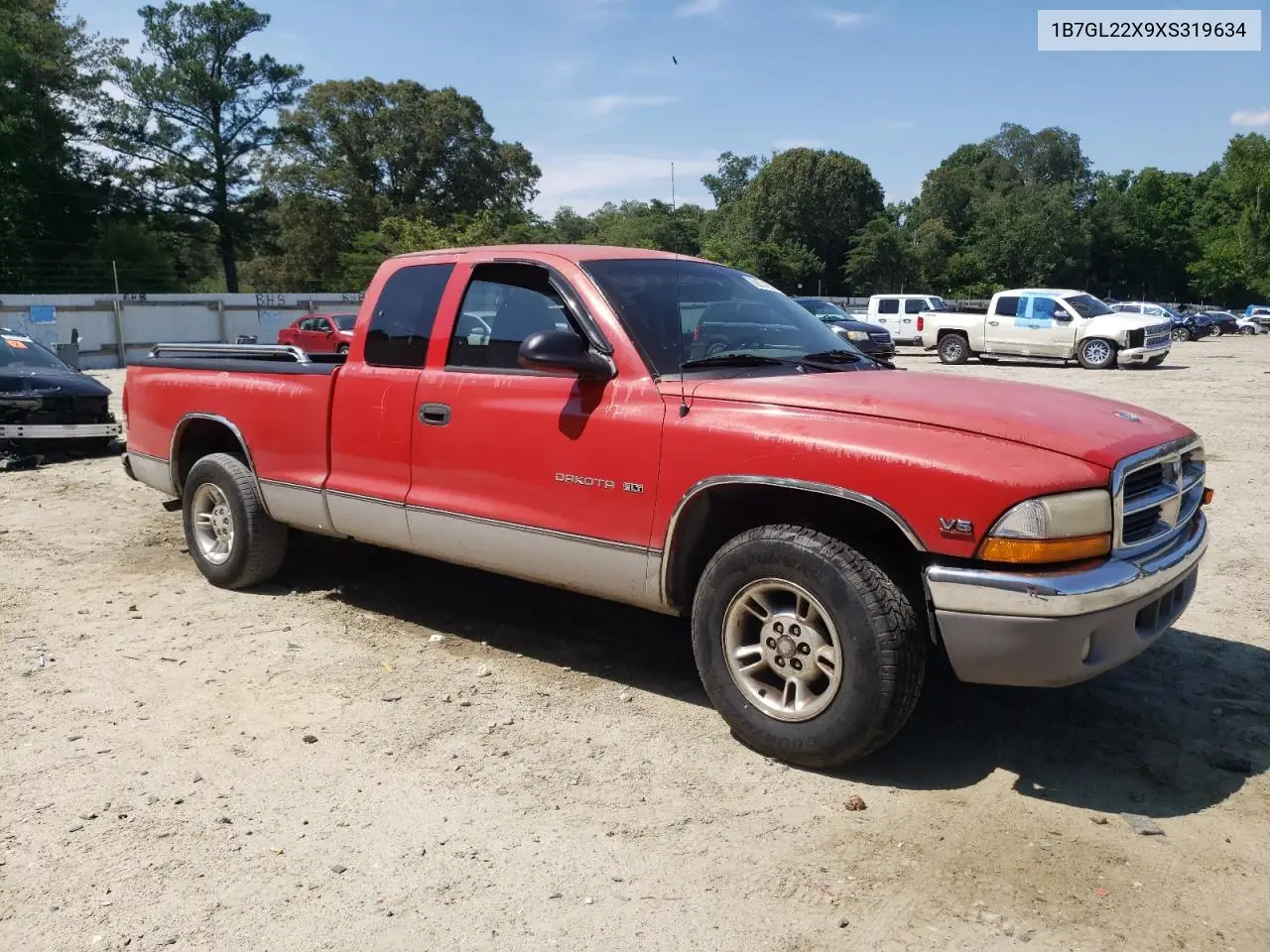 1999 Dodge Dakota VIN: 1B7GL22X9XS319634 Lot: 62074575