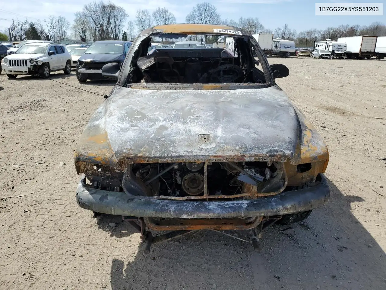 2000 Dodge Dakota VIN: 1B7GG22X5YS551203 Lot: 54074325
