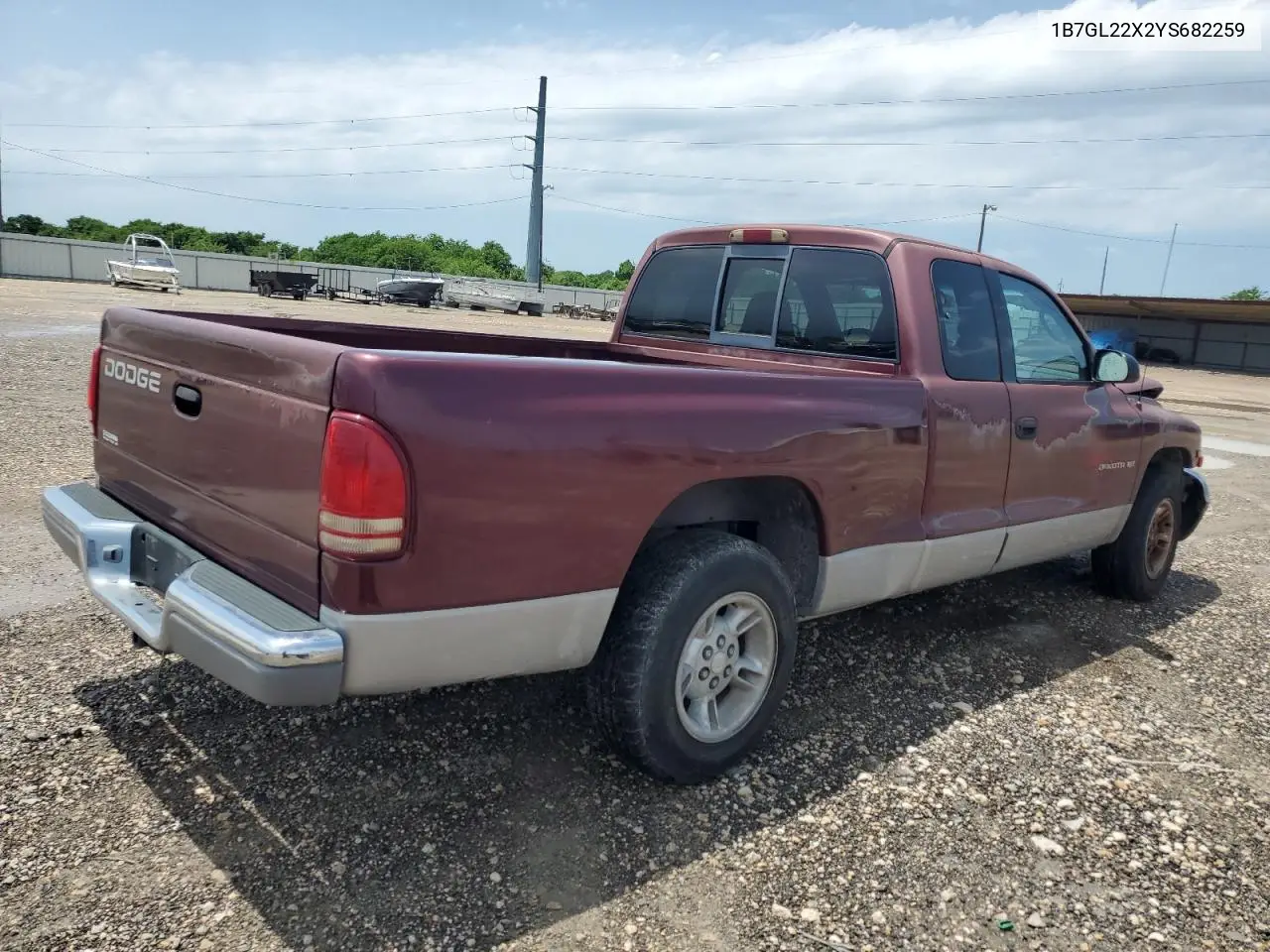2000 Dodge Dakota VIN: 1B7GL22X2YS682259 Lot: 55597935
