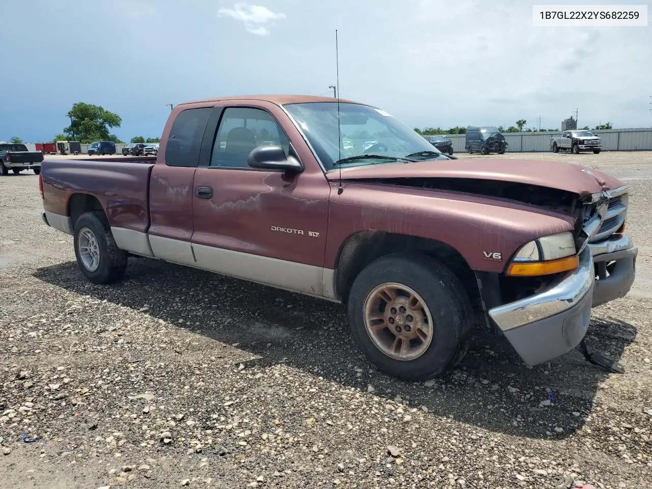 2000 Dodge Dakota VIN: 1B7GL22X2YS682259 Lot: 55597935