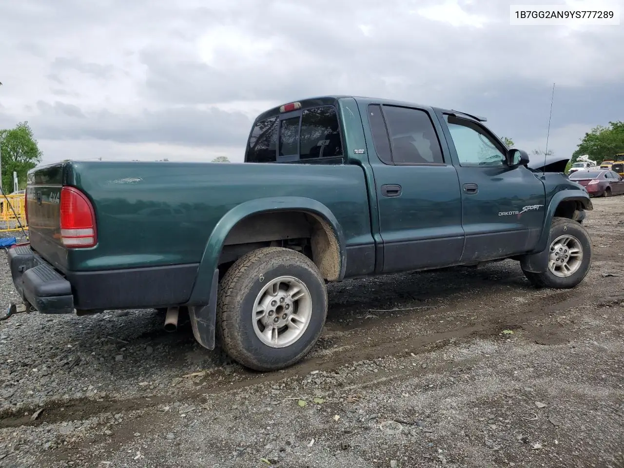 2000 Dodge Dakota Quad VIN: 1B7GG2AN9YS777289 Lot: 55776625