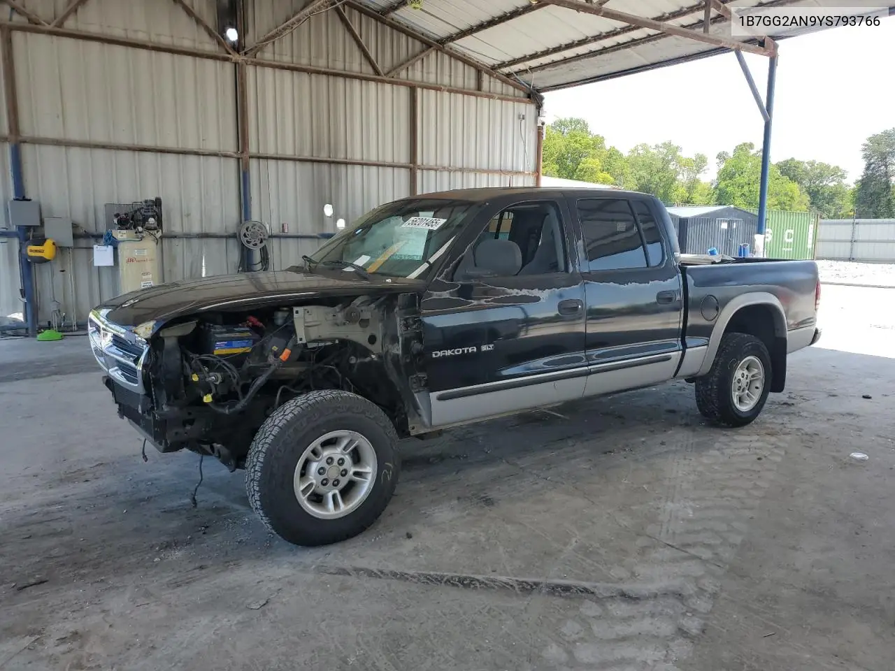 2000 Dodge Dakota Quad VIN: 1B7GG2AN9YS793766 Lot: 56201465