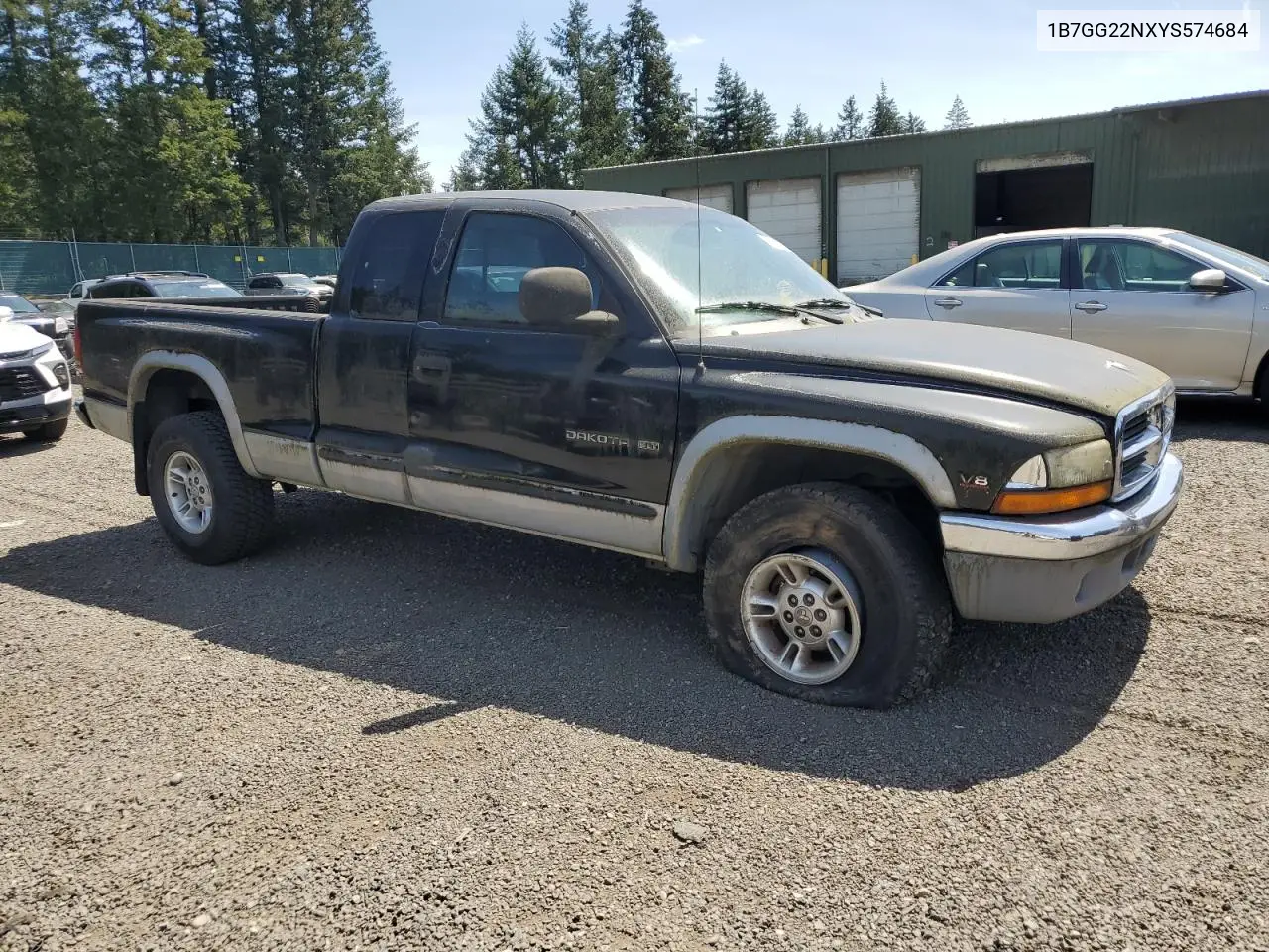 2000 Dodge Dakota VIN: 1B7GG22NXYS574684 Lot: 56360755