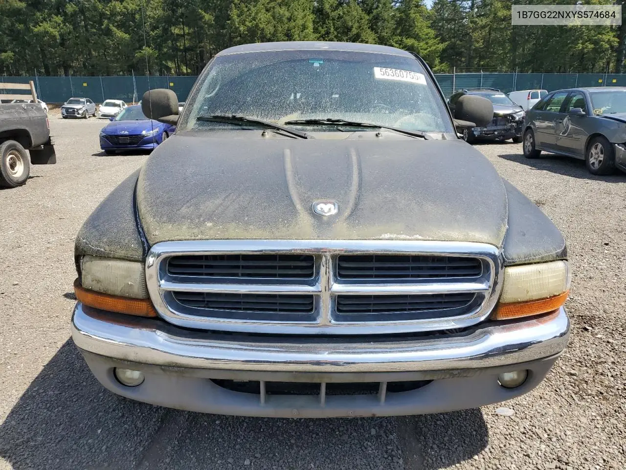 2000 Dodge Dakota VIN: 1B7GG22NXYS574684 Lot: 56360755