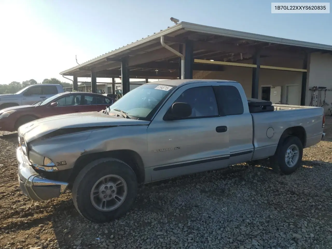 2000 Dodge Dakota VIN: 1B7GL22XXYS620835 Lot: 61948715