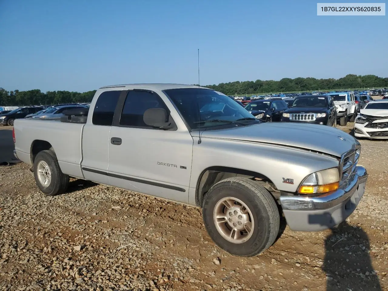 2000 Dodge Dakota VIN: 1B7GL22XXYS620835 Lot: 61948715
