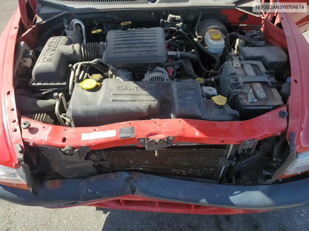 2000 Dodge Dakota Quad VIN: 1B7GG2AN3YS704614 Lot: 62407275