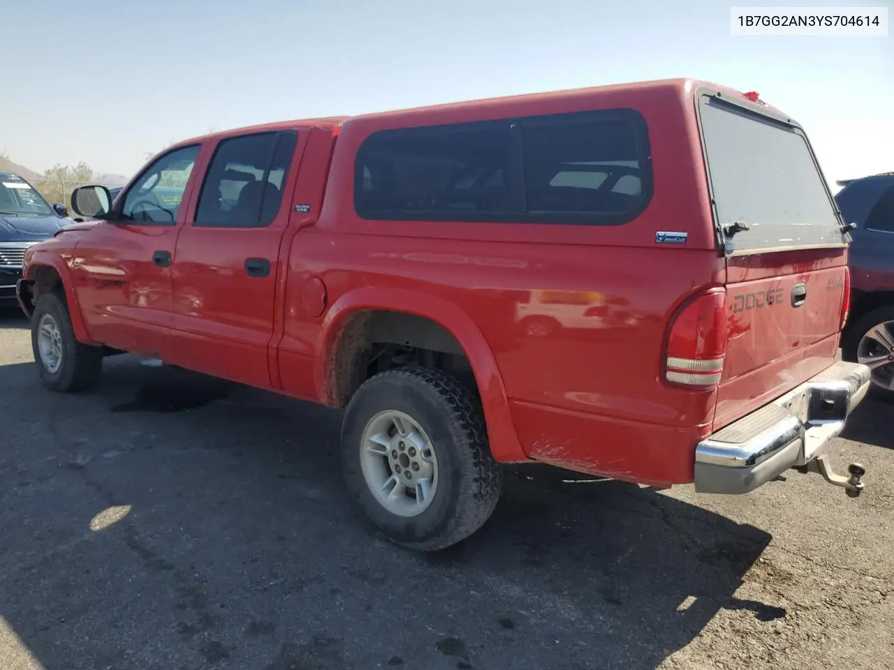 2000 Dodge Dakota Quad VIN: 1B7GG2AN3YS704614 Lot: 62407275