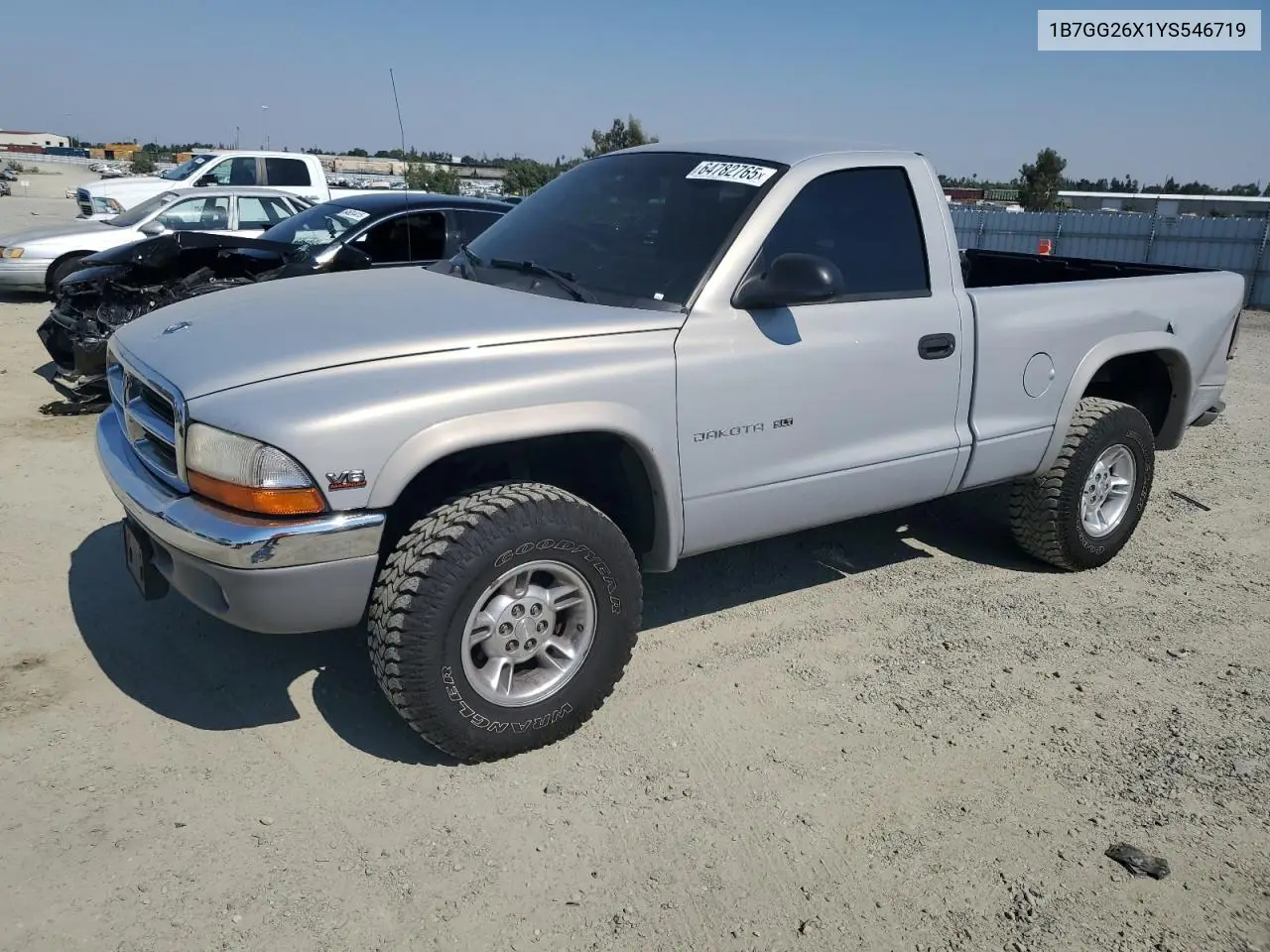 2000 Dodge Dakota VIN: 1B7GG26X1YS546719 Lot: 64782765
