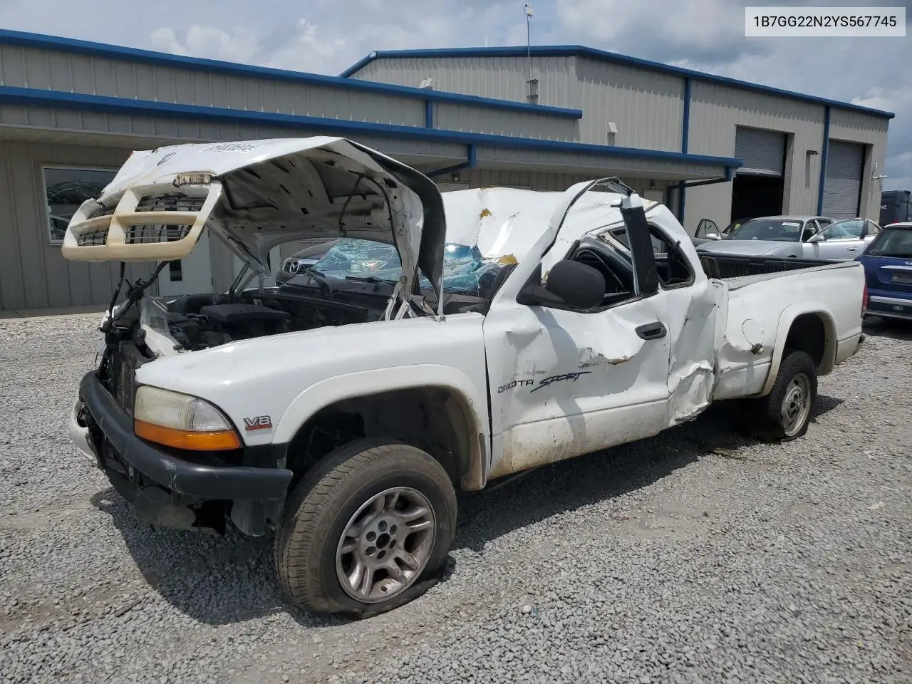 2000 Dodge Dakota VIN: 1B7GG22N2YS567745 Lot: 64826915