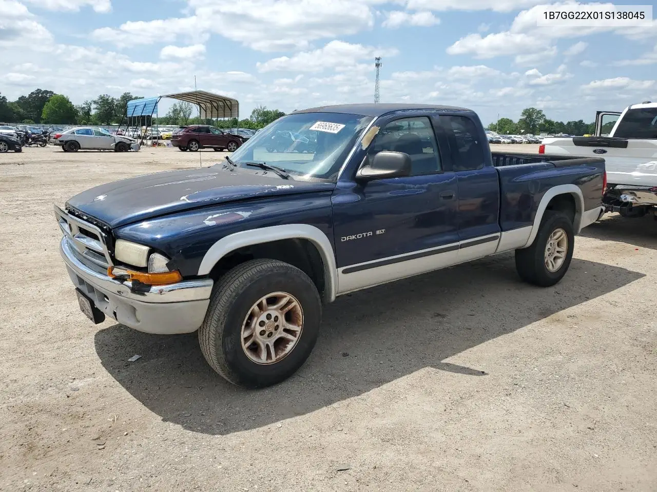 2001 Dodge Dakota VIN: 1B7GG22X01S138045 Lot: 56965635