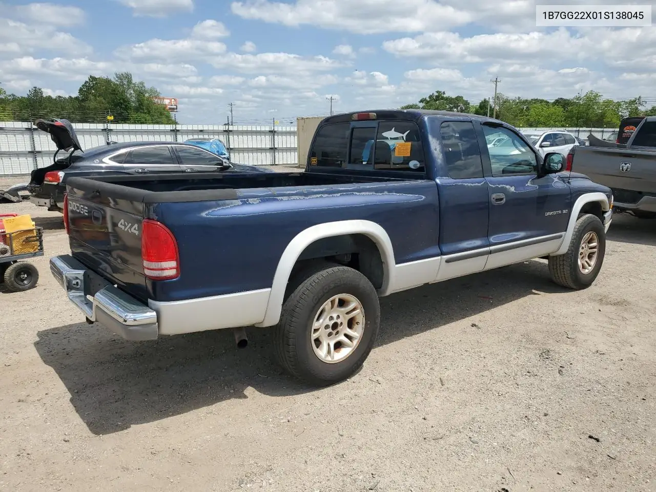 2001 Dodge Dakota VIN: 1B7GG22X01S138045 Lot: 56965635