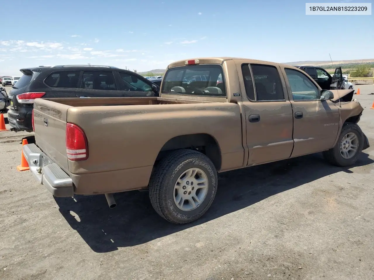 2001 Dodge Dakota Quad VIN: 1B7GL2AN81S223209 Lot: 61653555