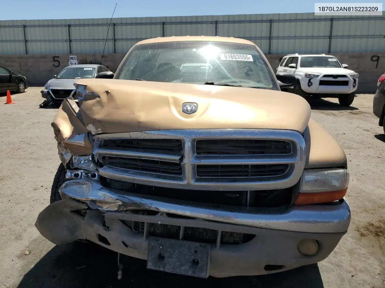 2001 Dodge Dakota Quad VIN: 1B7GL2AN81S223209 Lot: 61653555