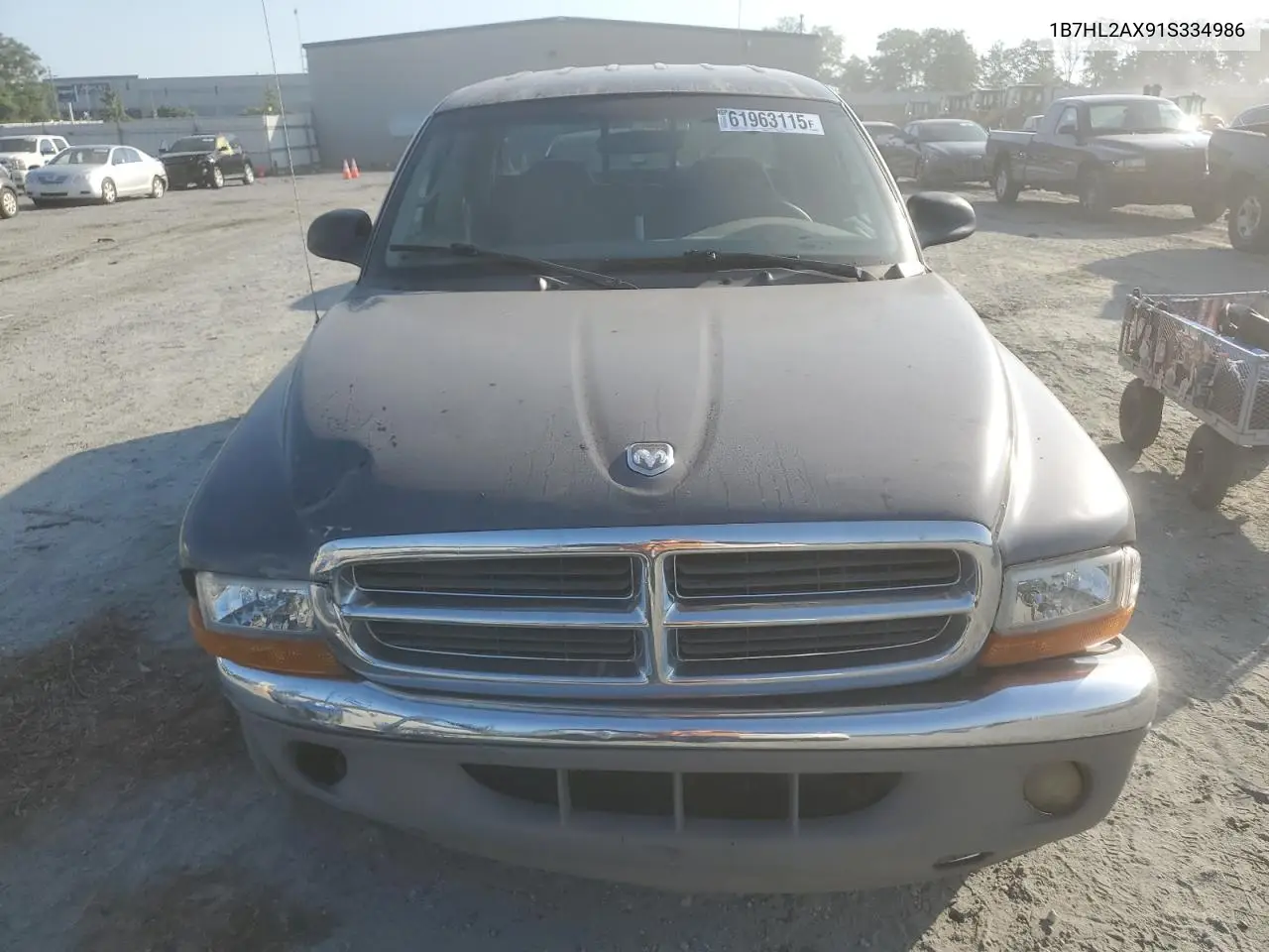 2001 Dodge Dakota Quad VIN: 1B7HL2AX91S334986 Lot: 61963115