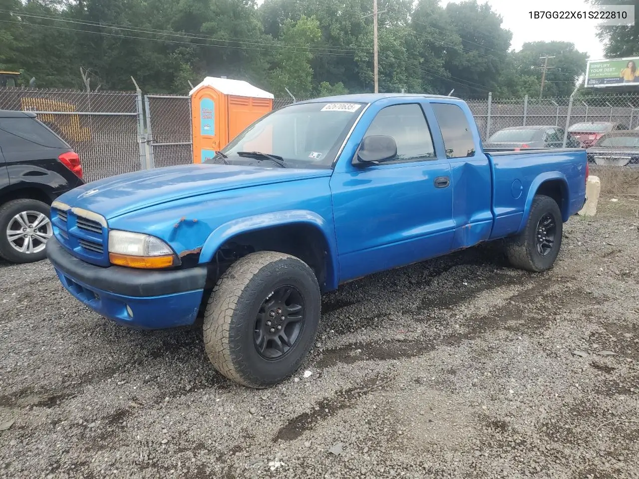 2001 Dodge Dakota VIN: 1B7GG22X61S222810 Lot: 62670635