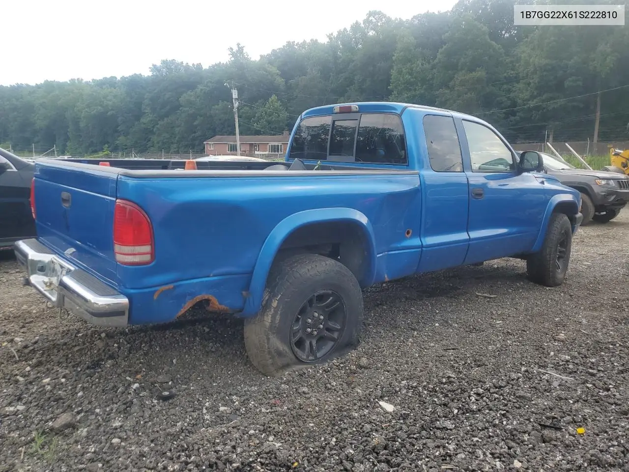 2001 Dodge Dakota VIN: 1B7GG22X61S222810 Lot: 62670635