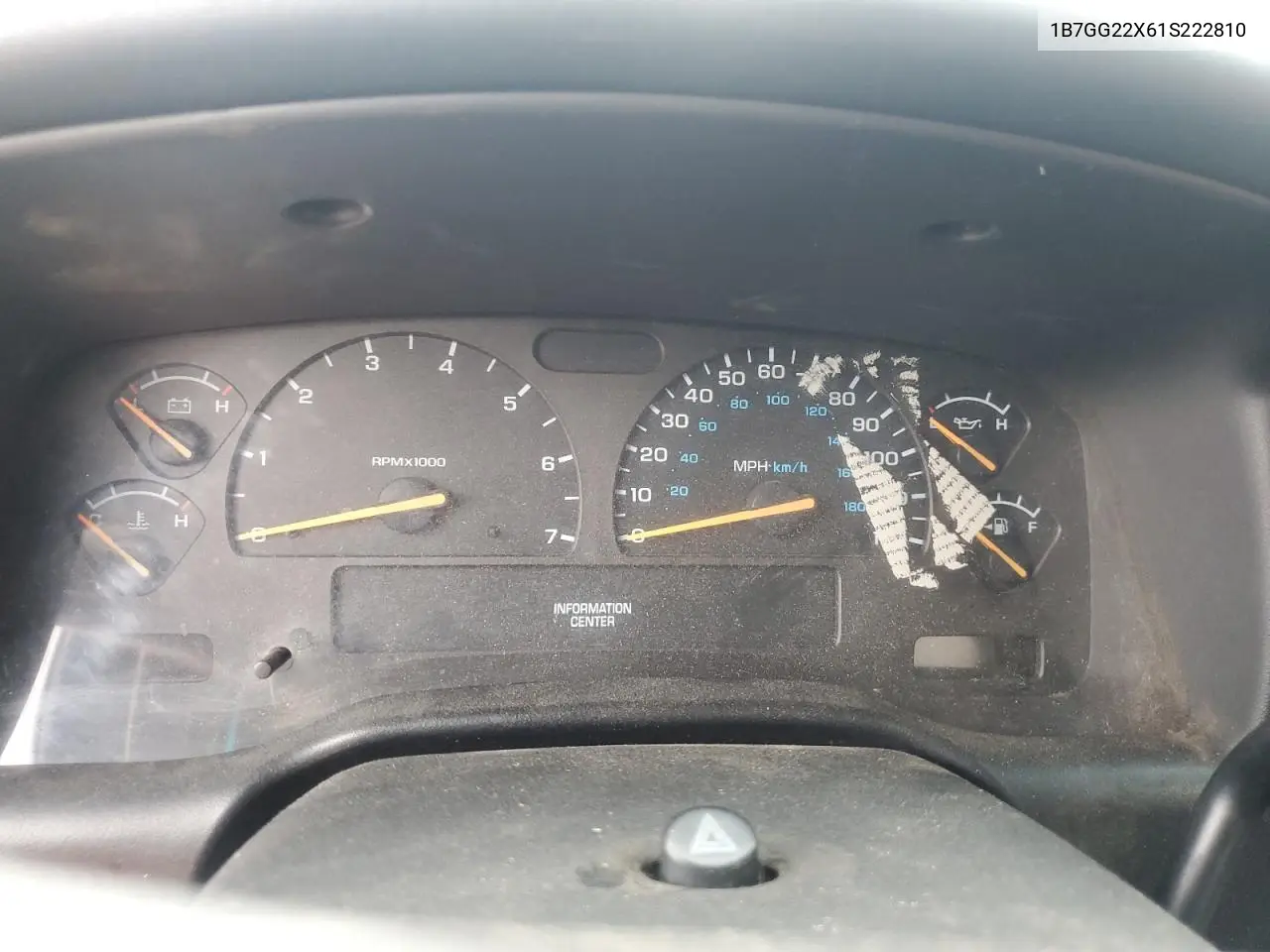 2001 Dodge Dakota VIN: 1B7GG22X61S222810 Lot: 62670635