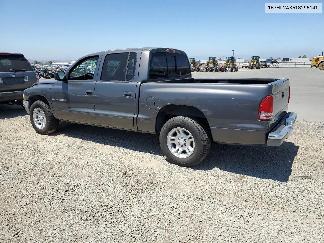 2001 Dodge Dakota Quad VIN: 1B7HL2AX51S296141 Lot: 63282445