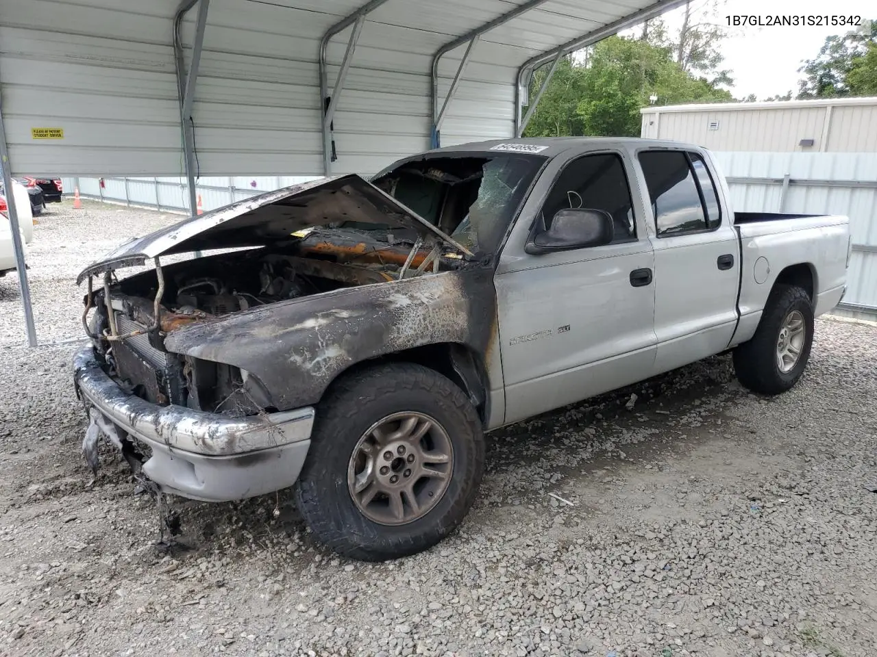 2001 Dodge Dakota Quad VIN: 1B7GL2AN31S215342 Lot: 64546995