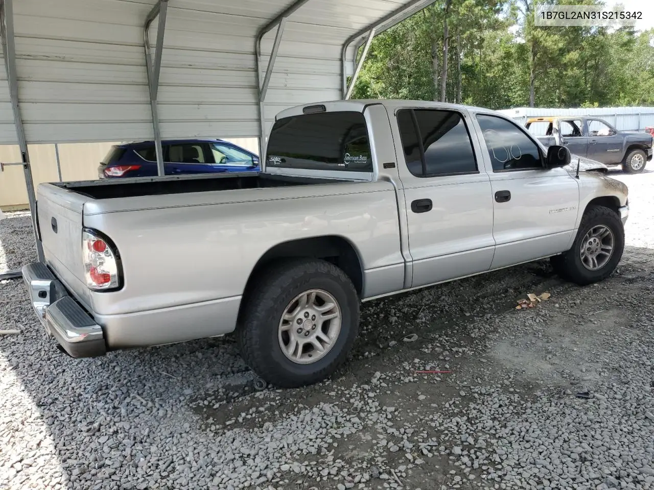 2001 Dodge Dakota Quad VIN: 1B7GL2AN31S215342 Lot: 64546995