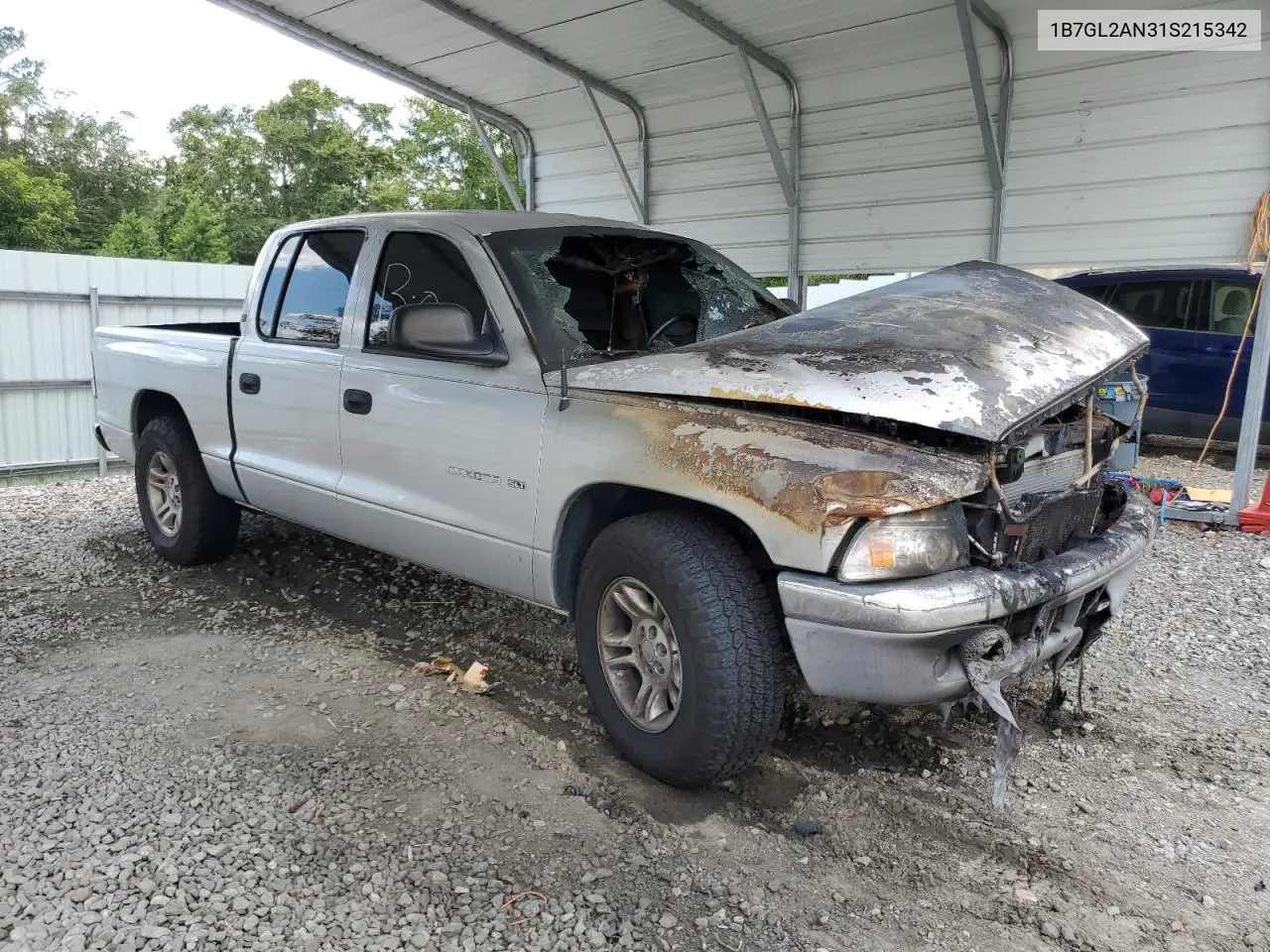2001 Dodge Dakota Quad VIN: 1B7GL2AN31S215342 Lot: 64546995