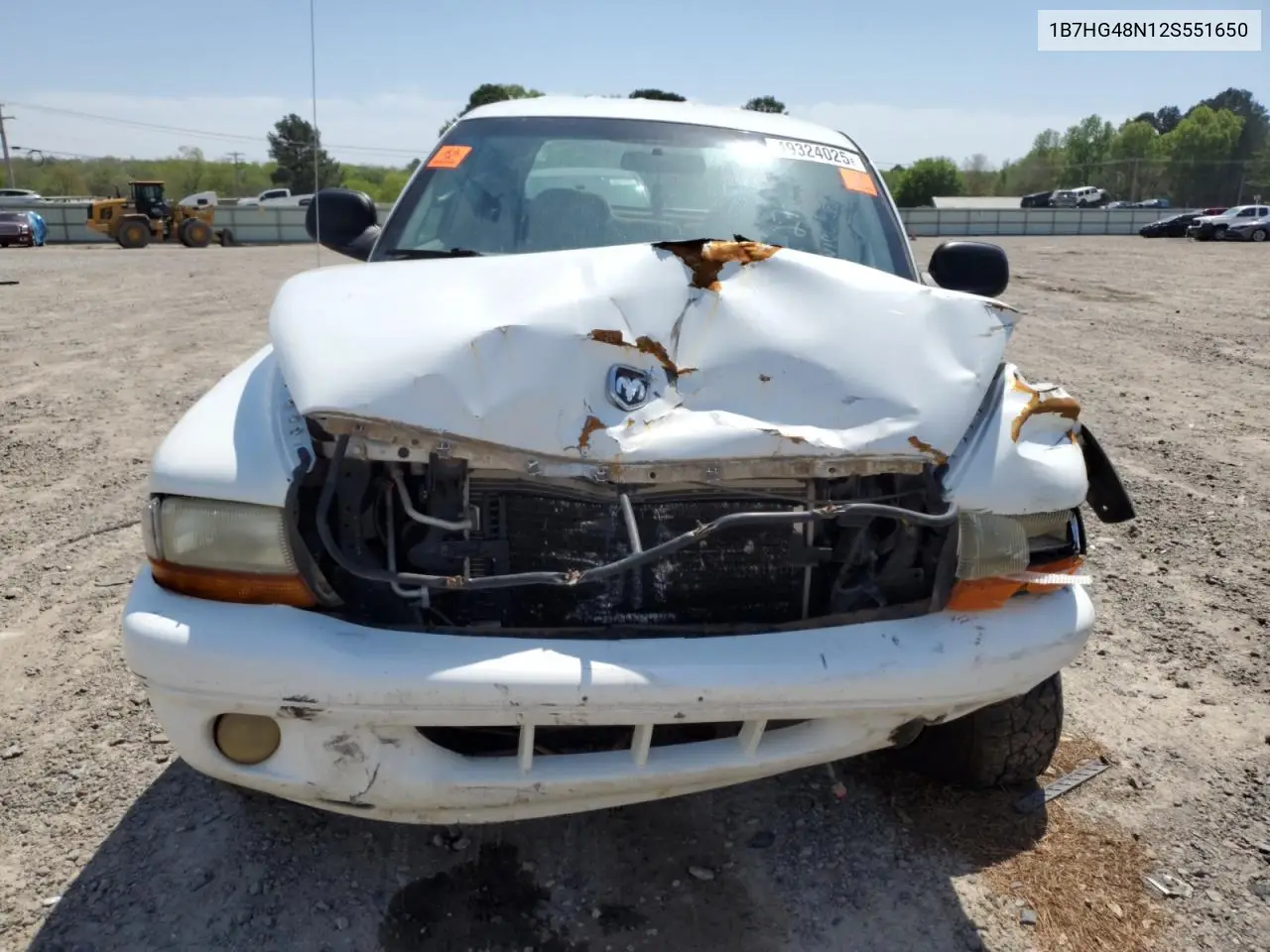 2002 Dodge Dakota Quad Slt VIN: 1B7HG48N12S551650 Lot: 49324025