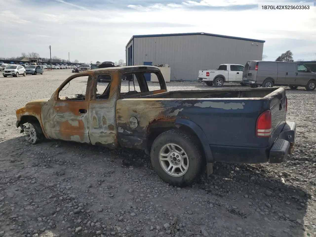 2002 Dodge Dakota Slt VIN: 1B7GL42X52S603363 Lot: 51162565