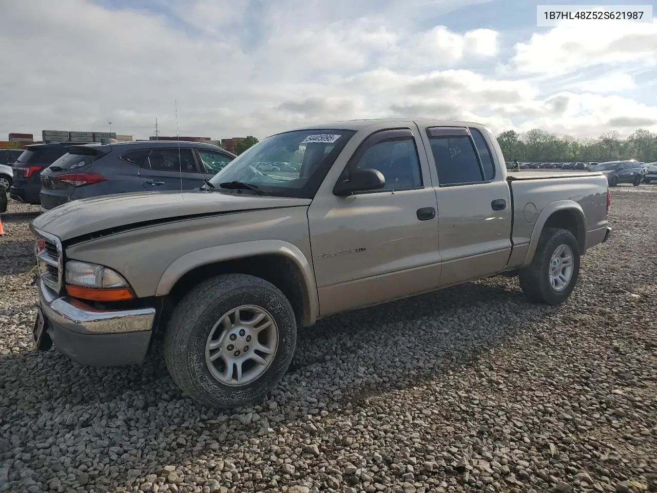 2002 Dodge Dakota Quad Slt VIN: 1B7HL48Z52S621987 Lot: 54405095