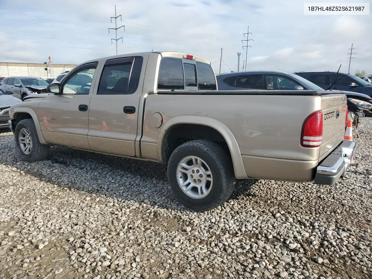 2002 Dodge Dakota Quad Slt VIN: 1B7HL48Z52S621987 Lot: 54405095