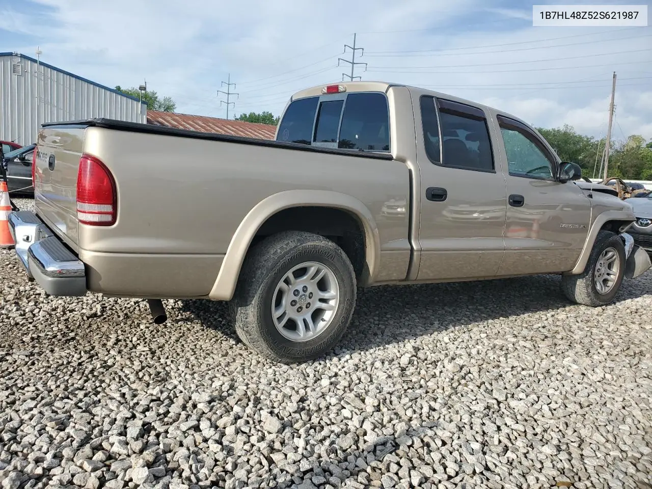 2002 Dodge Dakota Quad Slt VIN: 1B7HL48Z52S621987 Lot: 54405095