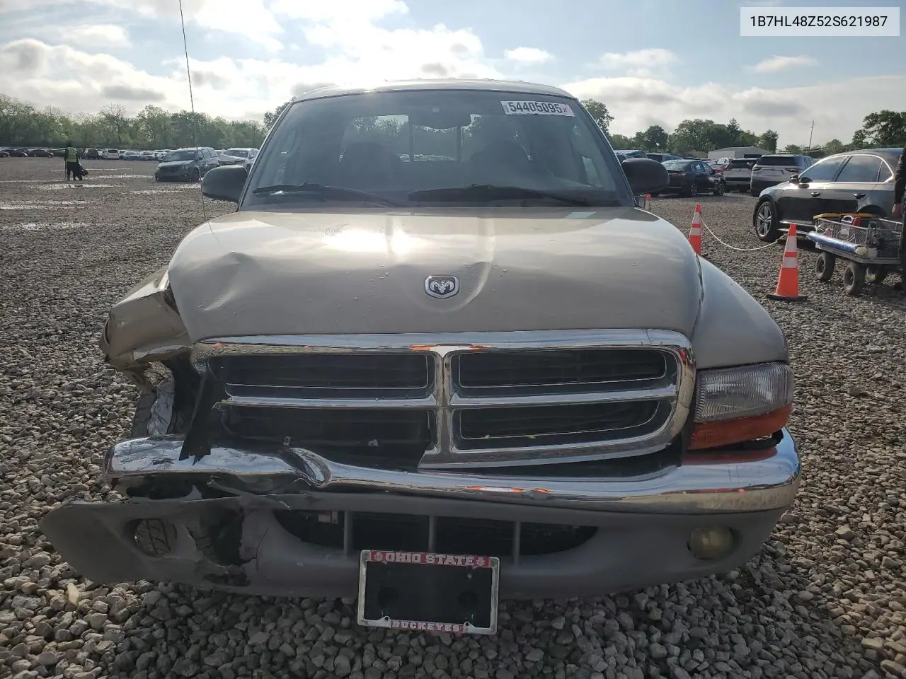 2002 Dodge Dakota Quad Slt VIN: 1B7HL48Z52S621987 Lot: 54405095